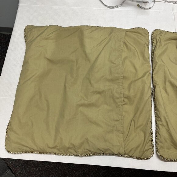 Croscill Home‎ Euro Pillow Shams Green Gold Paisley Pattern Set Of 2 Classic - Picture 6 of 12